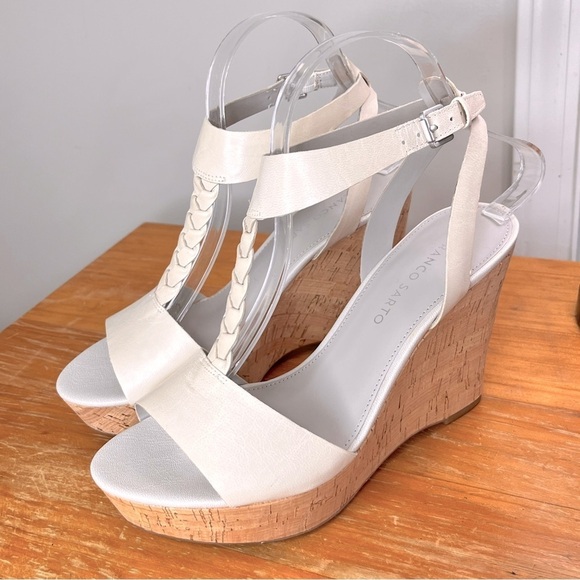 Franco Sarto Serenity Leather Wedge Sandals - Picture 1 of 14